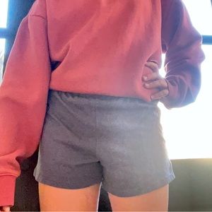 ITEMS HAVE BEEN WASHED AND WORN! Grey shorts- name brand shorts